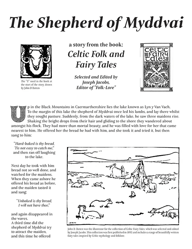 Page layout of a folk tale